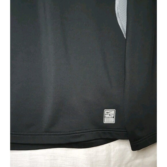 Nike Pro Combat Hyperwarm Dri-Fit Max Fitted Pullover Stretch, Sz XL, Black/Gray - Picture 4 of 10